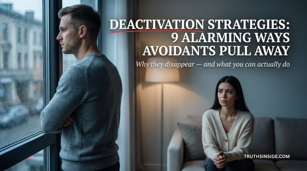 Deactivation Strategies: 9 Alarming Ways Avoidants Pull Away