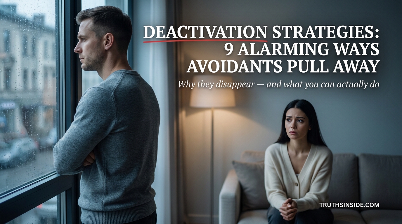 Deactivation Strategies: 9 Alarming Ways Avoidants Pull Away
