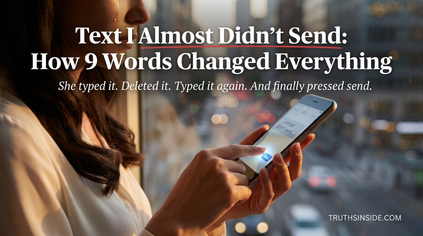 Text I Almost Didn't Send: How 9 Words Changed Everything